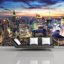 Пользовательские Настенные обои Европейский Стиль 3D стереоскопический Нью-Йорк спальня гостиная ТВ задний фон фотообои домашний декор