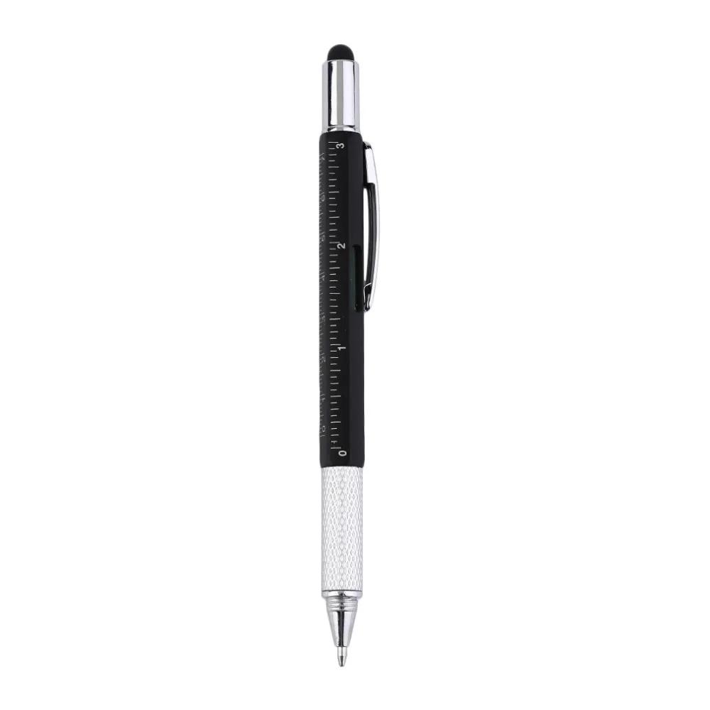 

6 In 1 Multifunctional Touch Screen Tool Stylus Pen Ballpoint Pen Portable Size Ballpoint Pen With Ruler Screwdriver Tool