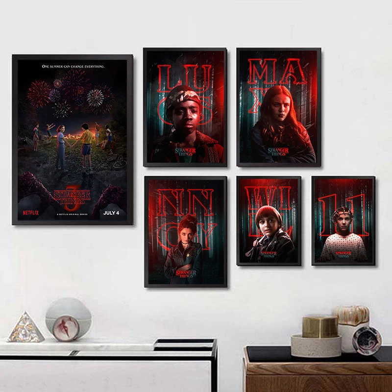 

2019 TV Series Stranger Things Season 3 Poster coated Paper clear image wall Poster Kids' room decor wall sticker