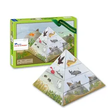 Игрушек! 3D головоломка clever& happy Бумажная модель для сборки Сделай Сам игрушка еда пирамида из школьной книги дети обучения подарок на день рождения 1 шт