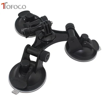 

TOFOCO Car Windshield Triple Vacuum Suction Cup Mount Small Size Sucker for GoPro Hero 2 3 3+ 4 5 SJ5000 SJ4000 Xiaomi Yi