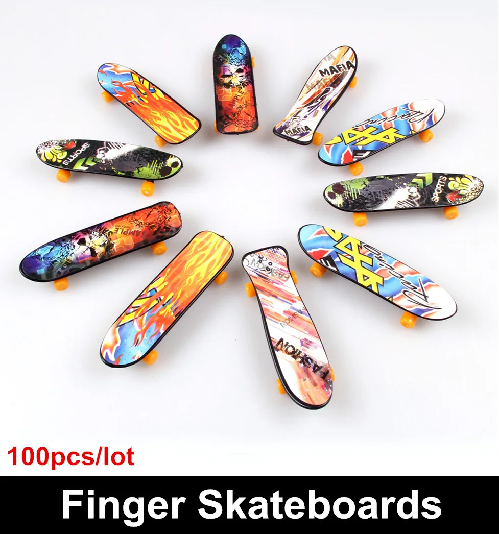 100 pieces/lot Toys & Hobbies Novelty Hip Hop style Finger Skateboards