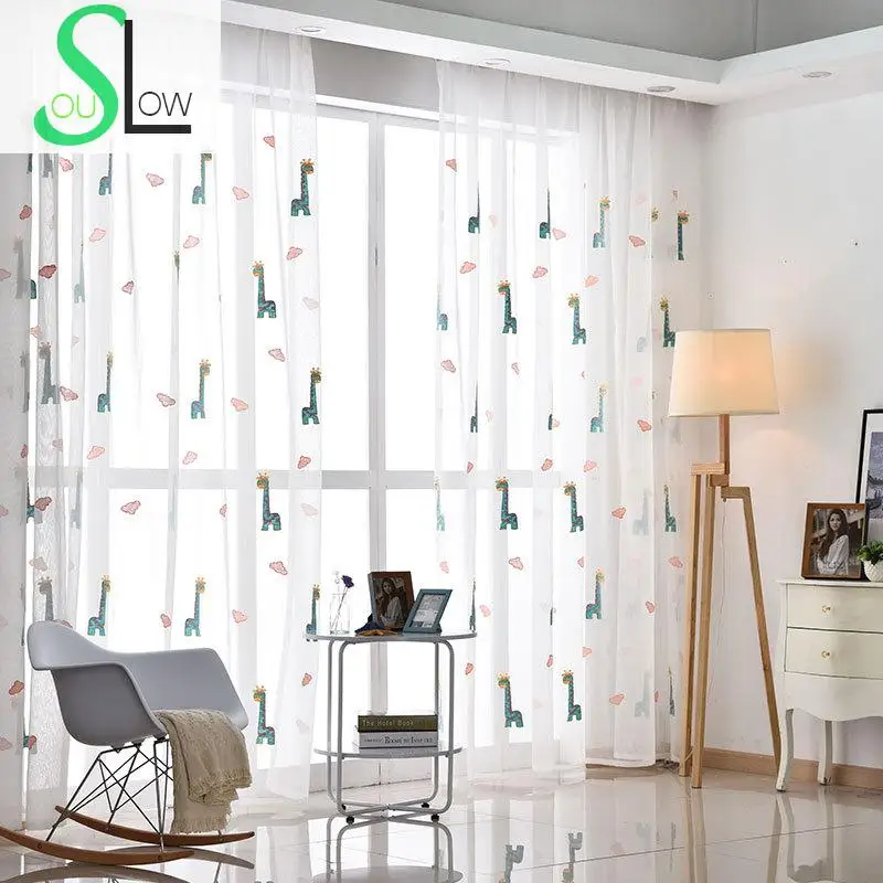 Langsam Seele Giraffe Deer Muster Baumwolle Gaze Kinder Kinderzimmer