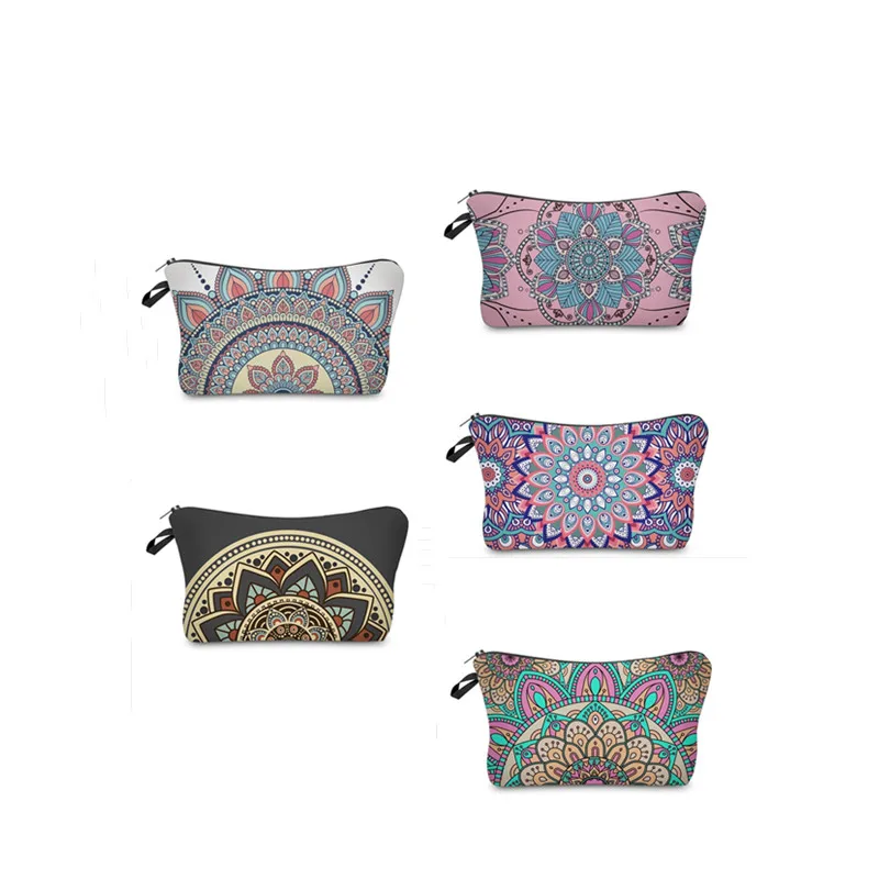 

4YANG Storage Bags with Zipper Vintage Floral for Women Toiletry Coin Purses Wallet Credit Card Holder Key Money Pouch