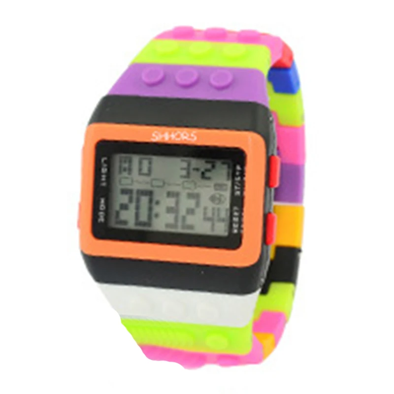 SHHORS цветные многофункциональные водонепроницаемые наручные Детские Смарт-часы с ЖК-дисплеем для мужчин и женщин спортивные часы цифровые наручные Смарт-часы Мужская мода - Цвет: 5
