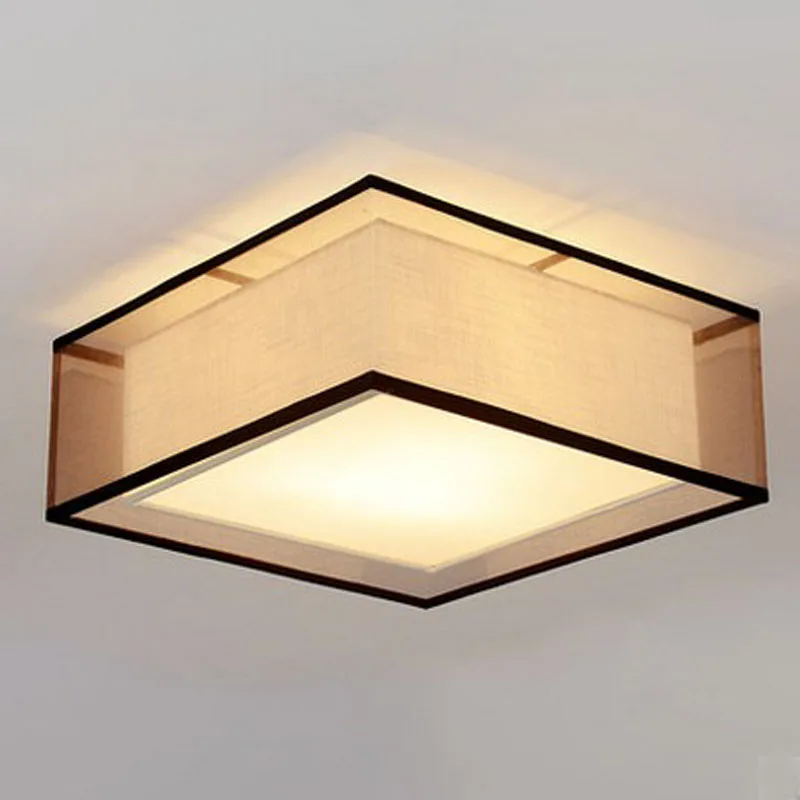 A1 American Rural Nordic new modern new Ceiling Lights restaurant bedroom living room study linen fabric