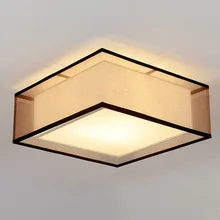A1 American Rural Nordic new modern new Ceiling Lights restaurant bedroom living room study linen fabric LED ceiling lamp