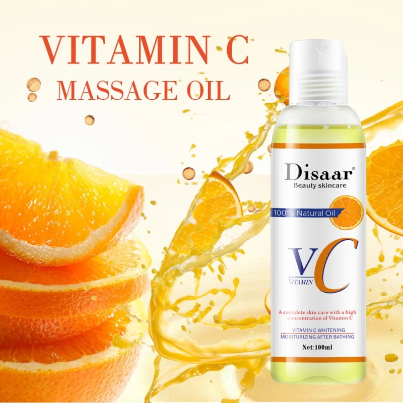 

Body Relaxing Massage Oil Pure Natural VC Essential Oil Anti-Aging Lymphatic Detox Oil SPA Body Skincare