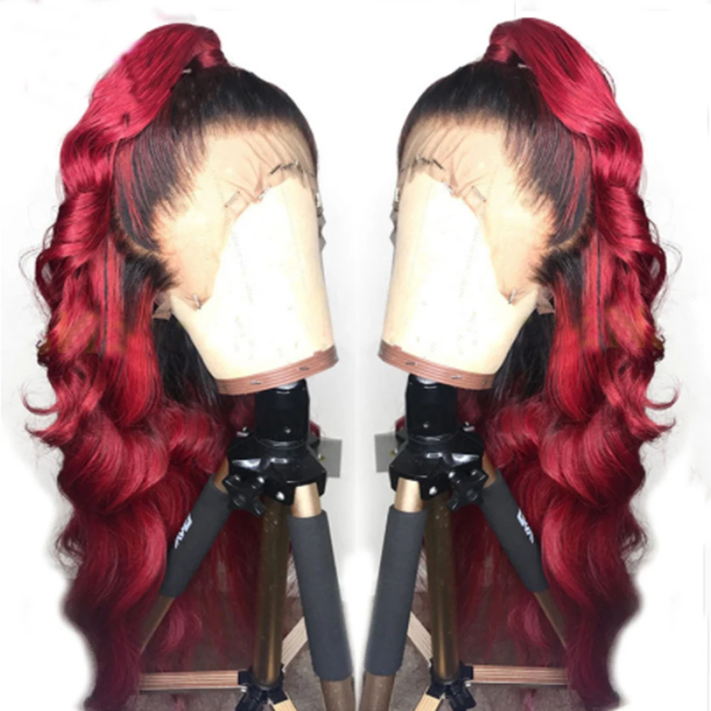 

Eversilky #1b 99j Ombre Wig 13x6\13x3 Lace Front Human Hair Wigs For Women 360 Lace Frontal Wig Brazilian Body Wave Remy Hair