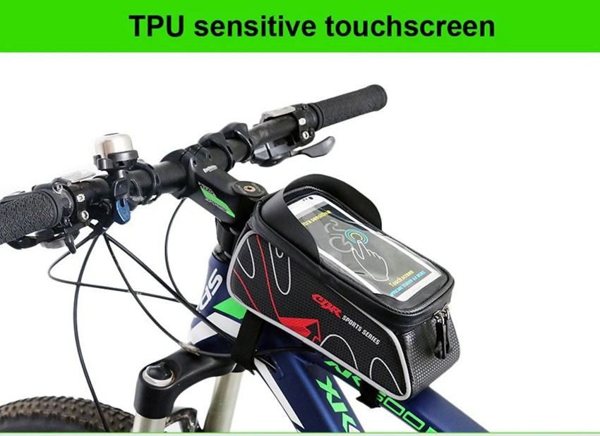 Perfect Waterproof Bicycle Front Tube Bags 6 Inch Phone Touch Screen Bag Mountain Road Bike Top Front Tube Frame Bag Cycling Saddle Bag 3