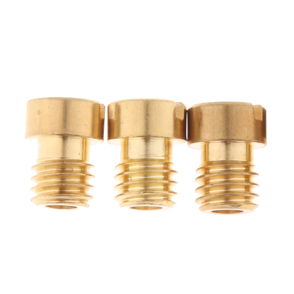 6 Pieces Copper Carburetor Main Jet Kit Hexagonal Injector Nozzle For PWK Keihin OKO CVK KOSO Carburetor 75.78.80.82.85.88 