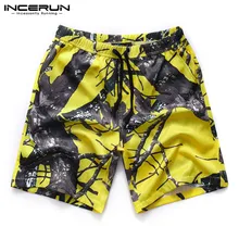 INCERUN летние камуфляжные шорты мужские свободные хип-хоп Прямые повседневные штаны уличная спортивная Новинка модные широкие брюки Hombre