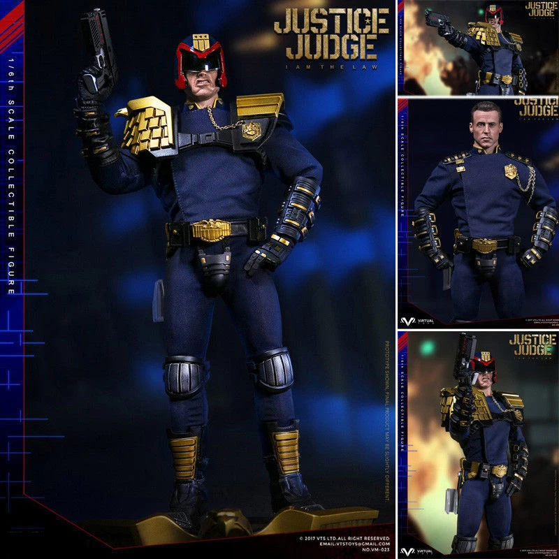 Для Colelction VM-023 1/6 коллекционный полный набор JUSTICE JUDGE Dredd полицейский фигурка модель с 2 головками для фанатов праздничные подарки