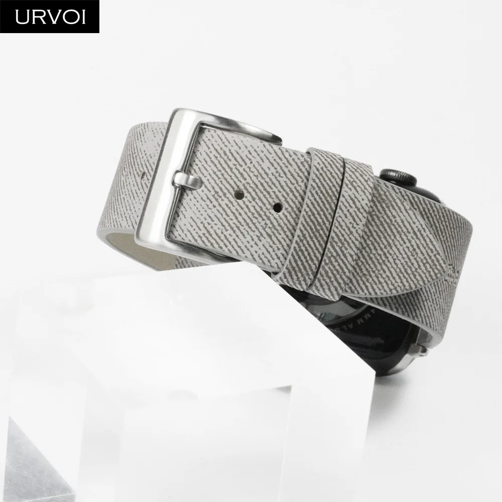 URVOI ремешок для apple watch series 4 3 2 1 ремешок для iwatch PU кожаный браслет Удобный прочный дизайн с пряжкой 40 44 мм