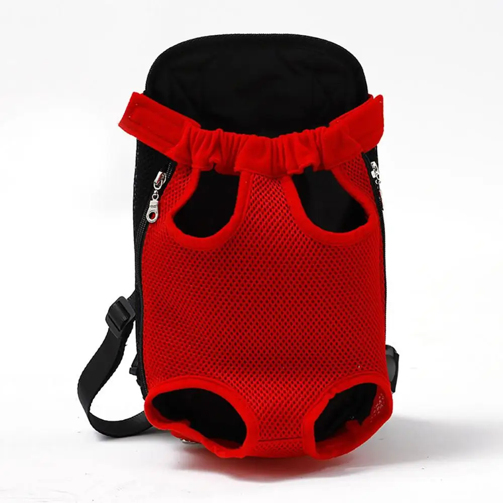 Сумка-переноска для домашних животных собак нагрудный рюкзак сетки пять отверстий для отдыха на открытом воздухе дышащие плечевые сумки с короткими ручками для маленькие собаки, кошки - Цвет: R
