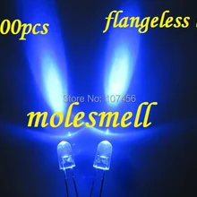 1000 шт. 5 мм синий 7000MCD круглый без бортов водный яркий светодиодный Светодиодный s 5 мм Ультра яркий светодиодный Синий