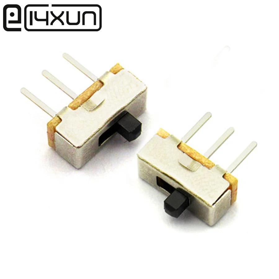 4pcs SS12D10 SS12D11 Toggle Switch 3Pin Straight/Bend Feet 1P2T Handle High 5mm Spacing of 4.7mm 3A 250V SS12D10 Straight Pin 