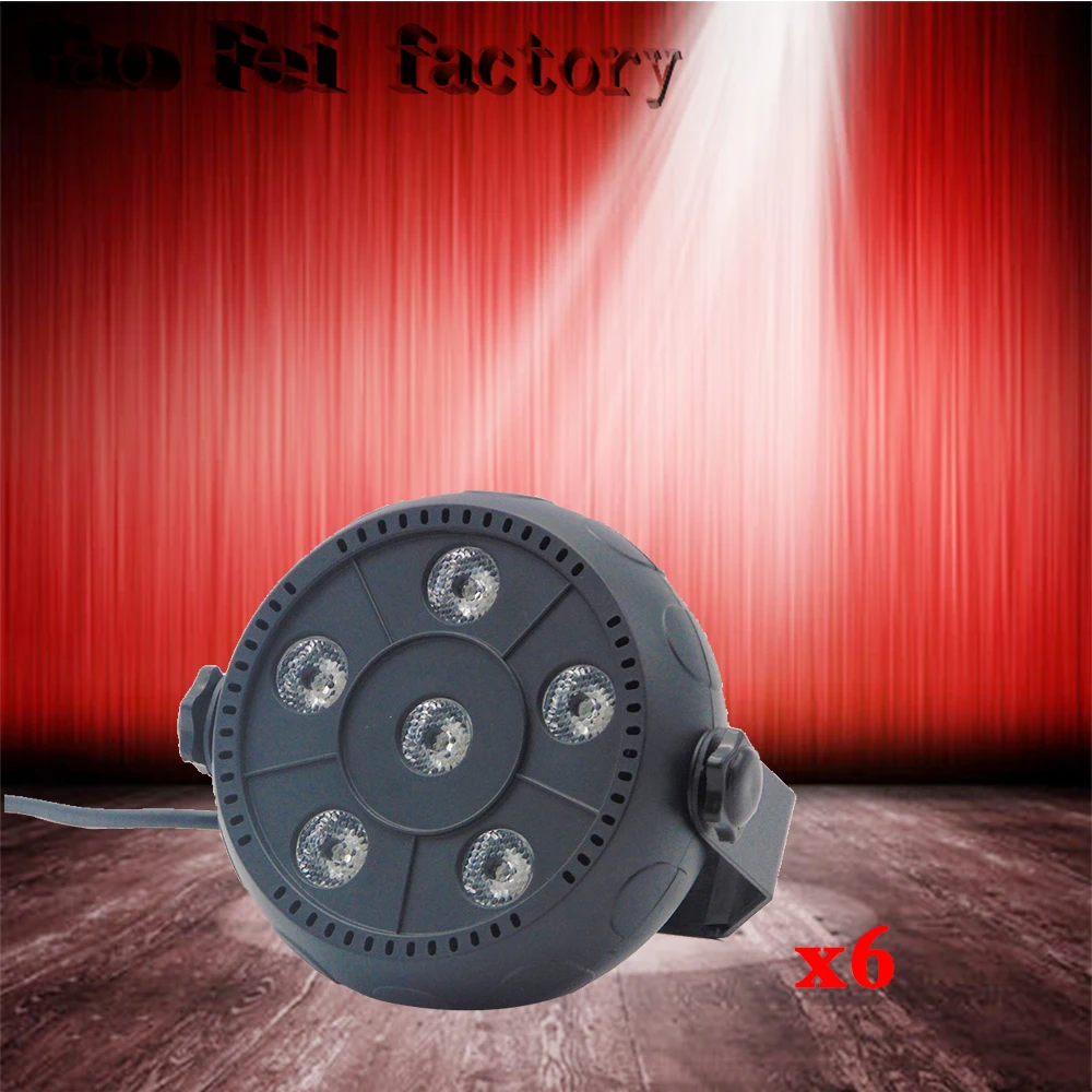 

6pcs/lot 6x6W par led rgbw Led Par Light With DMX512/disco DJ KTV BAR Lighting/christmas Decoration par party lamps