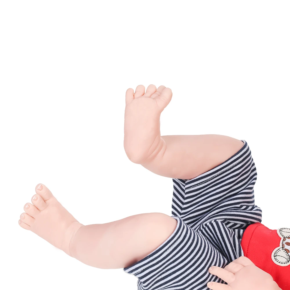 Горячая полный Силиконовый Reborn Baby Dolls глаза закрытые спящие куклы с волосы с корнями Новорожденный ребенок Boneca мальчик 22 дюймов Juguetes Кукла