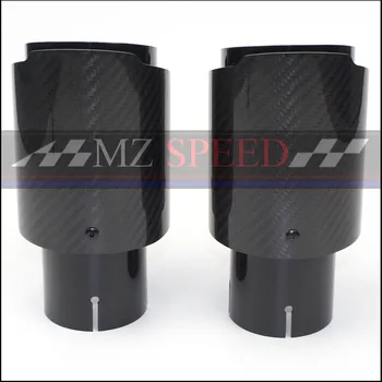 

car styling Styling Glossy+ stainless steel Muffler End Pipe exhaust pipe muffler For Universal Carbon Exhaust Tips