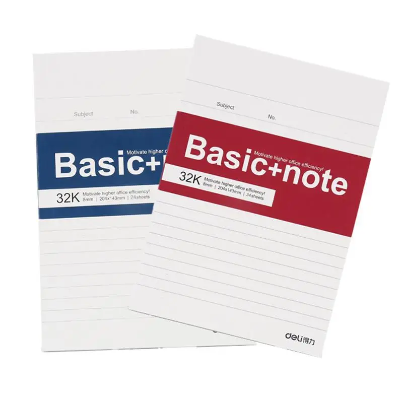 

1 Pc Business Composition Book Fitted Notebook Soft Copybook 24Sheets 32K Size Diary Sketchbook Deli 7952