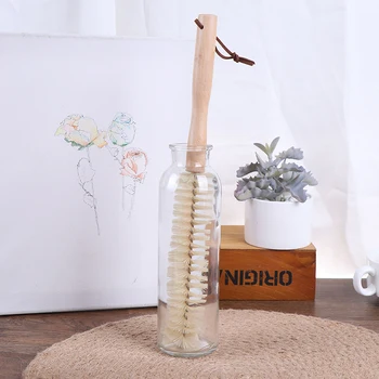 

Japanese Style Wooden Long Handle Beech Cup Brush Bottle Brush Kitchen Supplies Household Brush Portable Cup Cleaning Brush
