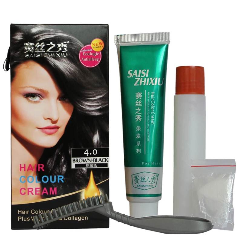 New Fashion Natural Hair Colorant Cream Hair Dye + Developer DIY Hair