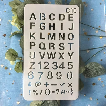 

1Pcs A6 Alphabet Letters Number DIY Layering Stencils Painting Scrapbook Coloring Embossing Album Decorative Paper Template