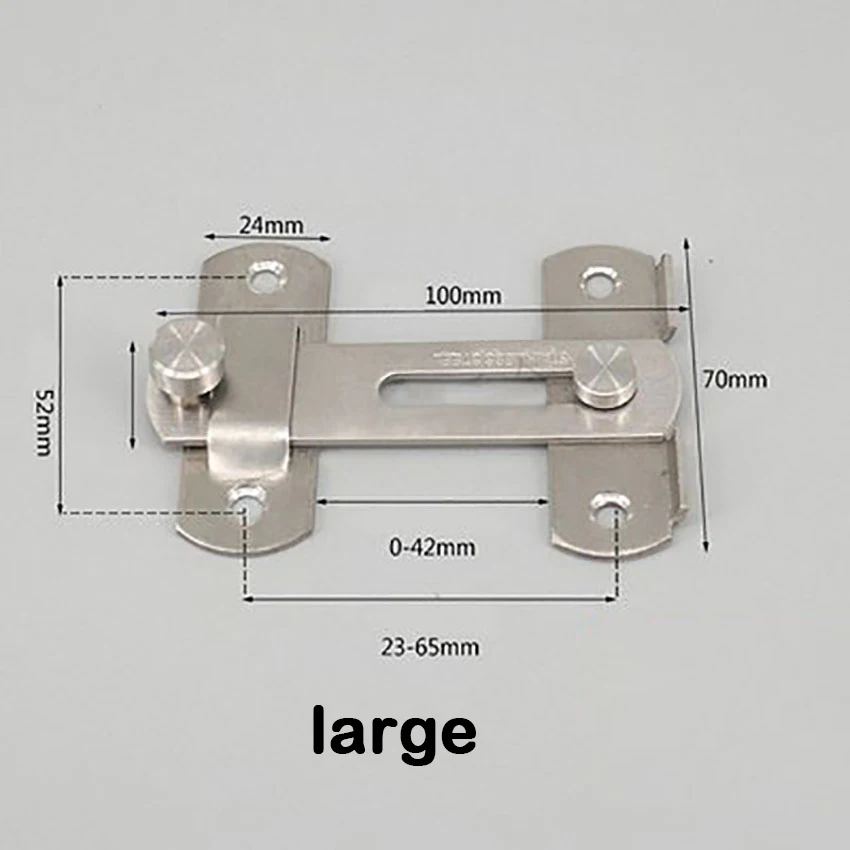 Защита защелки болт раздвижная дверь замок ручка нержавеющая сталь двери защелки безопасности дома пряжки комплектующие дверного замка