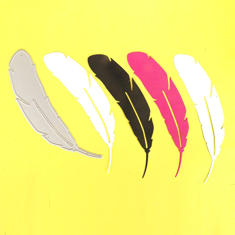 Feather Metal Cutting Dies Scrapbooking Album Stencil Embossing Paper Card Craft