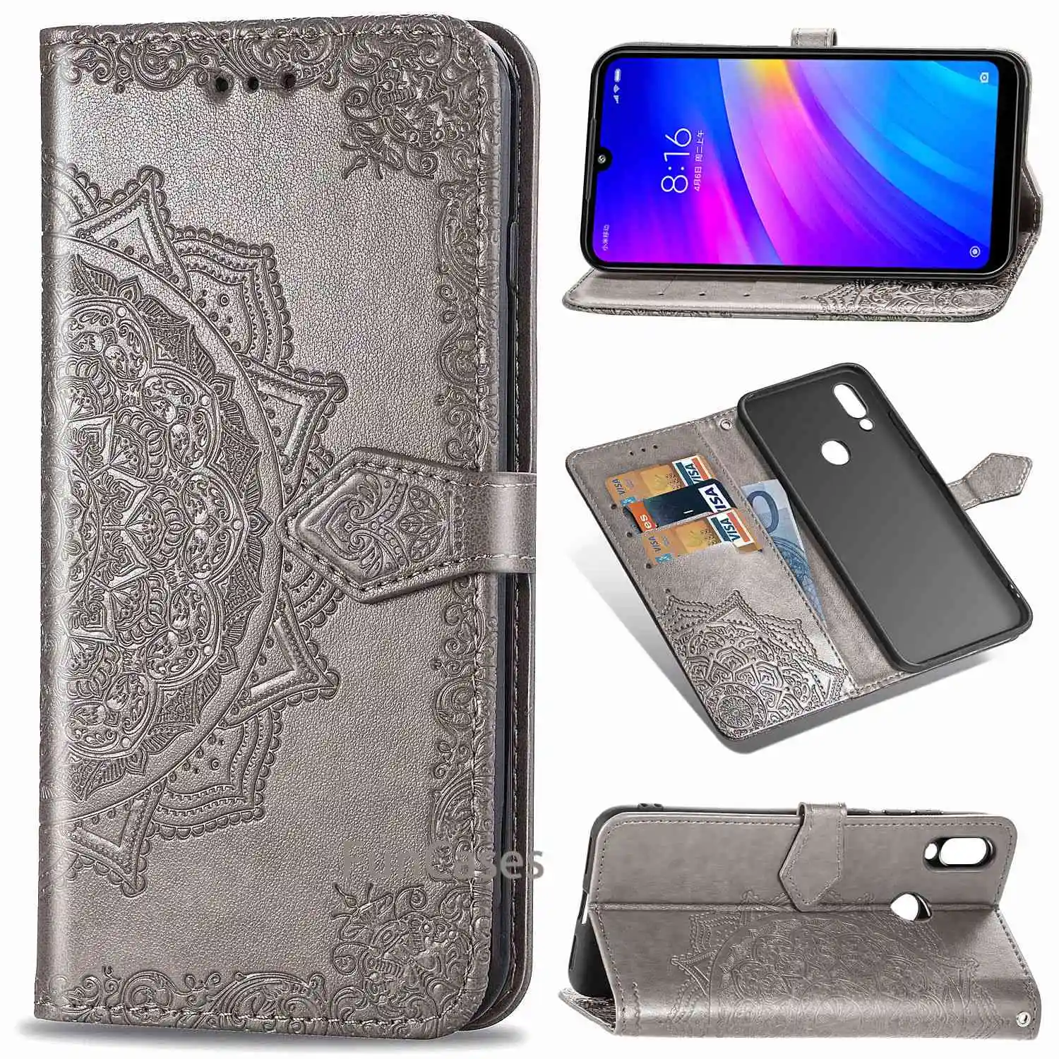 For Coque Xiaomi Redmi 7 Case Flip Leather Wallet Phone Cover Luxury card slot holder stand flip fornite | Мобильные телефоны и