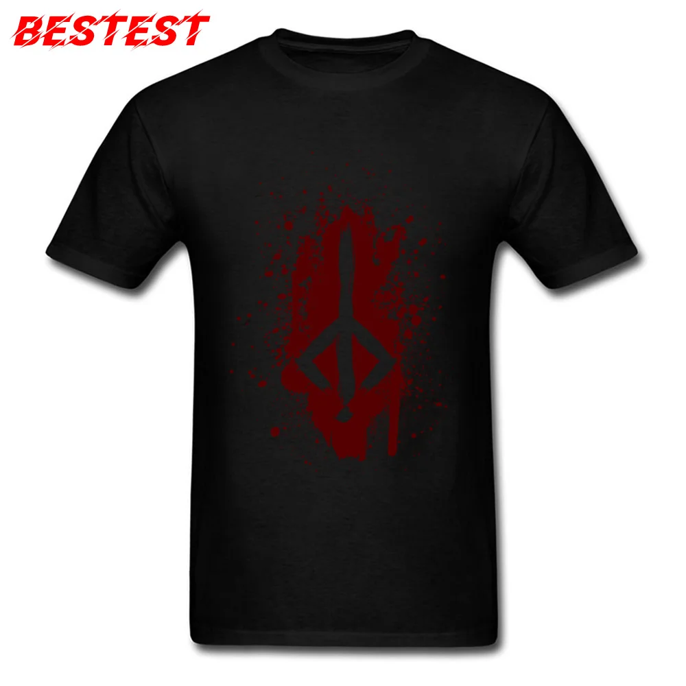 Hunters Rune New Arrival Design Tshirts Crewneck 100% Cotton Short Sleeve Tops Shirts for Men Tee Shirts Thanksgiving Day Hunters Rune black