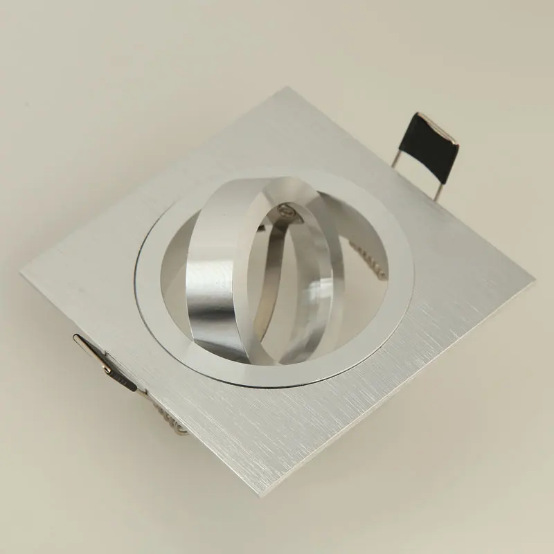 Современный алюминиевый Встраиваемый прожектор монтажная рама MR16/GU10 разъем Регулируемый потолочный фитинг отверстие лампы осветительный прибор