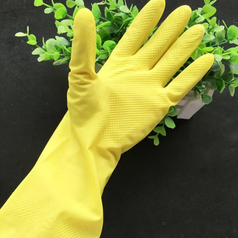 Kitchen Anti skid Waterproof Household Glove Warm Dishwashing Glove