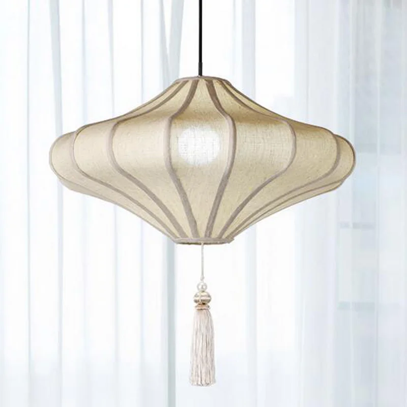 

classical wooden pendant light art lamps stairs corridors lanterns living room dining room textile pendant lamps Z116707