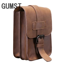 Vintage Crazy Horse PU Leather Mens Waist Bag Travel Fanny Pack Belt Loops Hip Bum Bag Wallet Purses Phone Pouch misfits crazy horse cow leather mens waist bag genuine leather travel small fanny pack belt loops hip bum bag male phone pouch