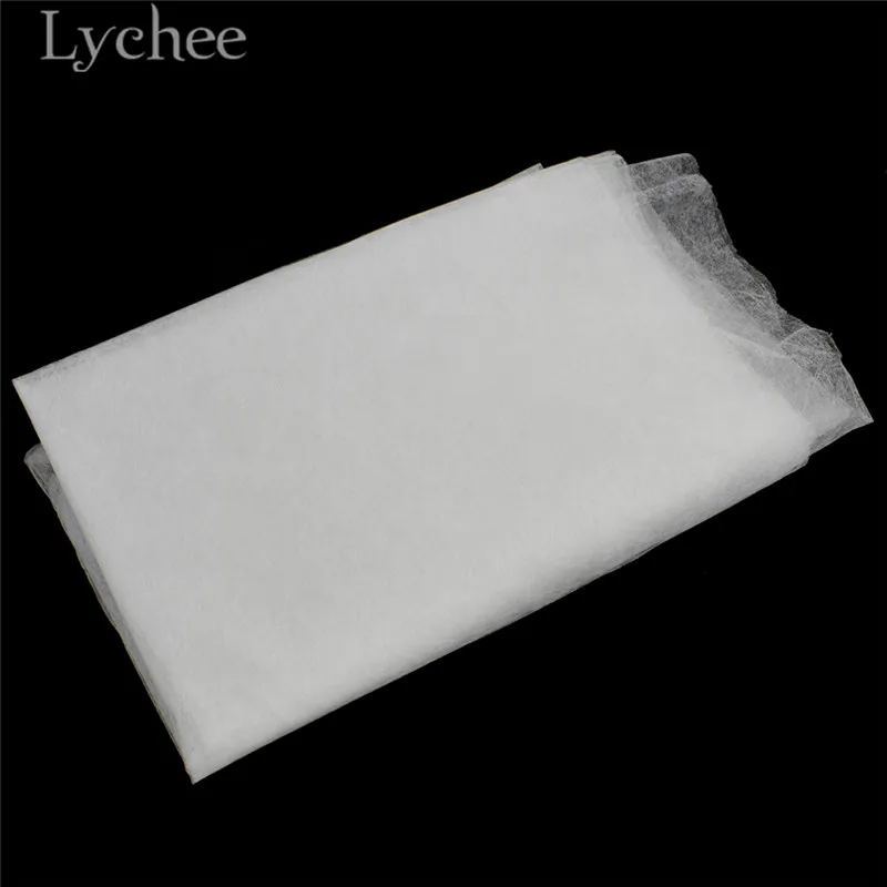 Lychee Life 1,1x1 м белые накладки высокое качество железо на двухсторонней клейкой ткани материалы Аксессуары для шитья для Garemets