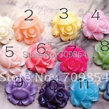 100 шт./лот 16 мм пластиковые розы кабошон в виде цветка для кулон в виде блюдца 12 видов цветов телефон украшения фурнитура