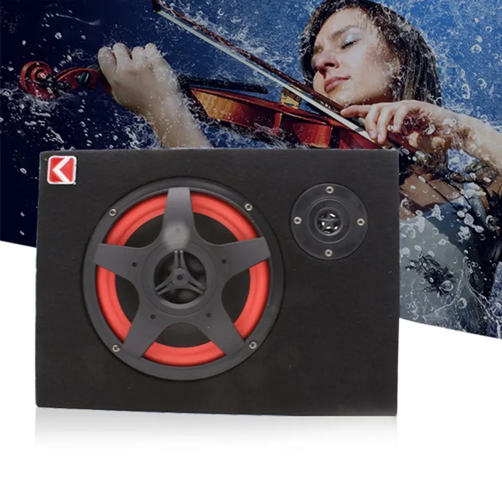 

350W Under-Seat Car Compact Subwoofer Amp Bass Speaker Powerful Audio Amplifier with Remote Subwoofer Control 6 Inch US Plug