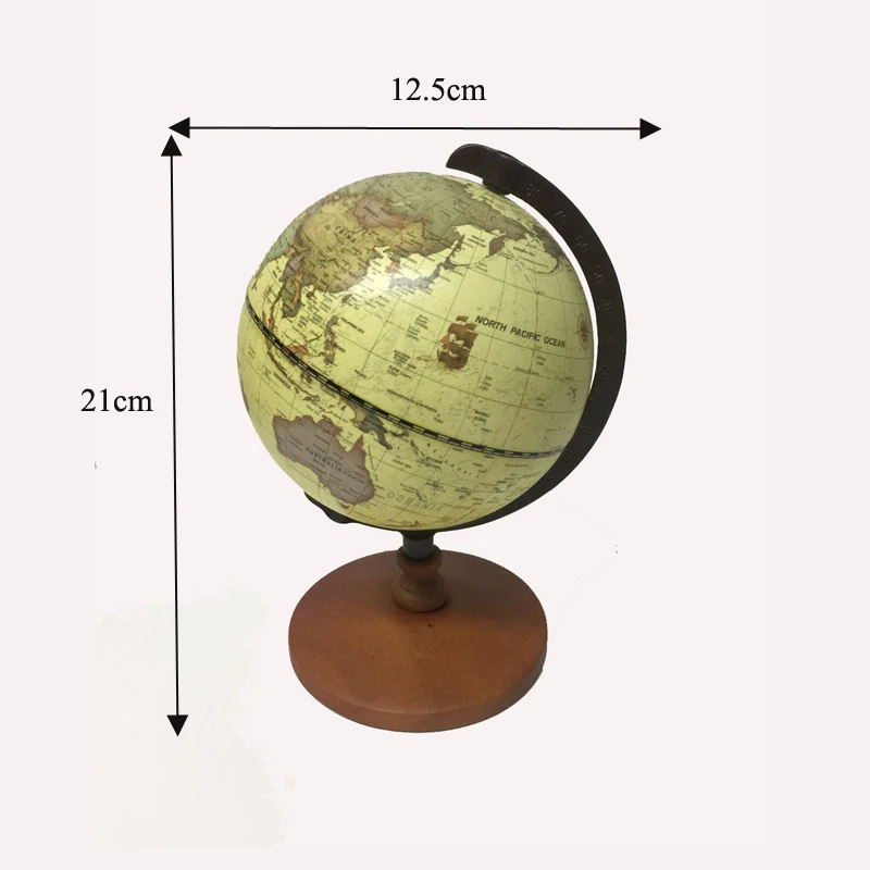 " Винтажный античный Настольный декоративный деревянный глобус, Карта мира, Глобус