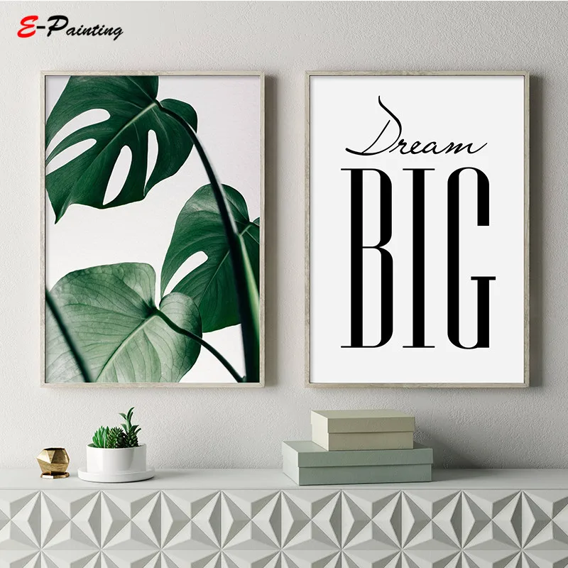 Вдохновляющие с принтом цитатой Inspire Wall Art типография постер декоративный для