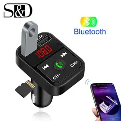 Автомобильный комплект Bluetooth Handsfree беспроводной fm-передатчик TF карта lcd MP3-плеер двойной USB зарядное устройство автомобильные аксессуары 2.1A