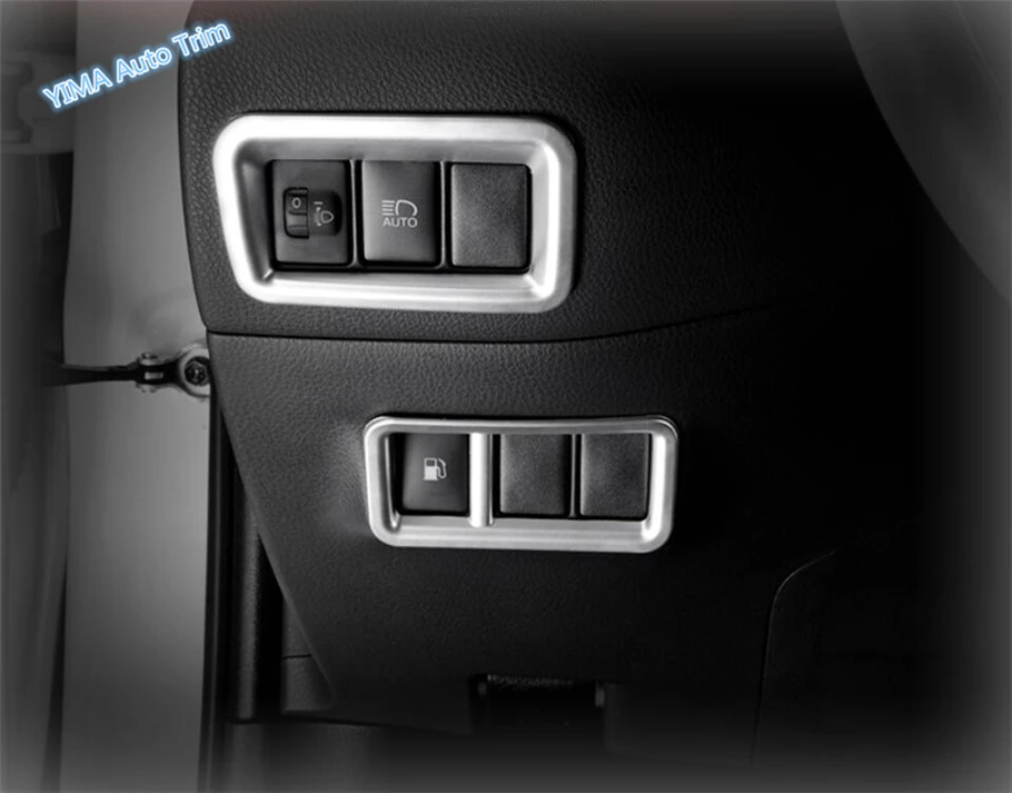 

Lapetus ABS Auto Styling Front Head Lights Headlamp Switches Button Cover Trim 2 Pcs Fit For Toyota C-HR CHR 2016 2017 2018 2019