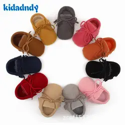 Kidadndy/2017 зимняя обувь для девочек с несколькими подошвами, матовые туфли ручной работы с мягкой подошвой и кисточками, детская обувь JR114