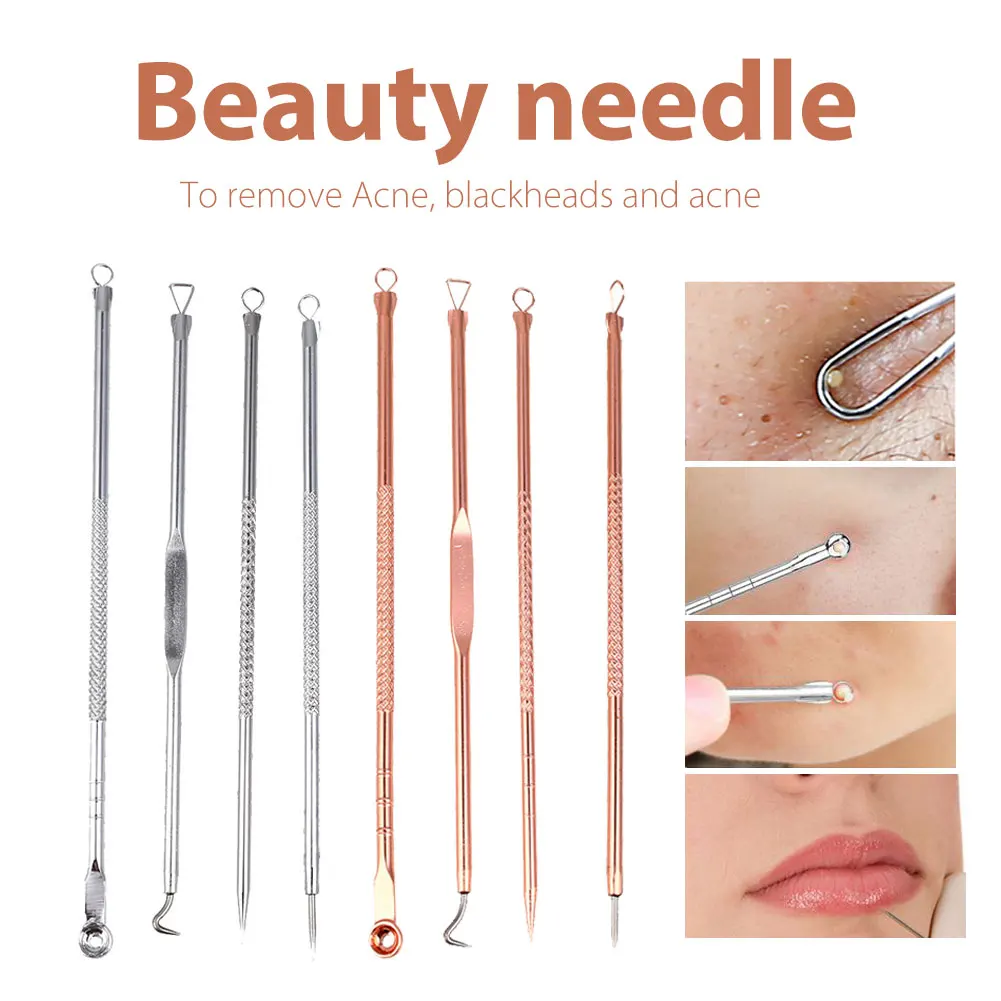 

4PCS/Set blackhead remover tool siyah nokta temizleyici point noir comedone extractor acne needle tweezers kit Drop shipping