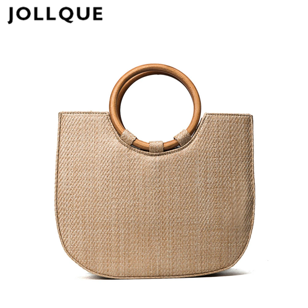 Buy JOLLQUE 2017 Bohemian Straw Bags Women Small