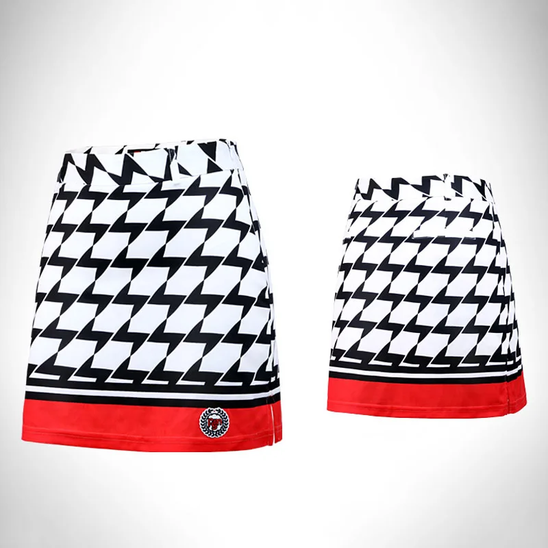 PGM العلامة التجارية المرأة الغولف تنورة فتاة الترفيه الرياضة تنس الصيف منقوشة تنورة ضئيلة الراحة تنفس مع اصطف السروال M L XL