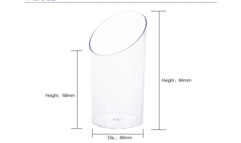 Акция-вечерние принадлежности для свадьбы, одноразовые пластиковые столовые приборы, 84*40 мм/70 мл прозрачная чашка для десерта, 10/упаковка