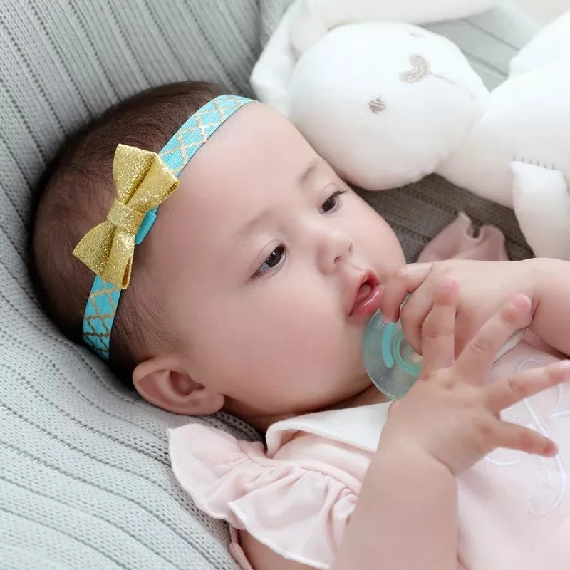 MIXIU 3pcs/set Ribbon Bowknot Baby Headband Floral Star Dot Elastic Hairband Boutique Hair Bands Newborn baby Hair Accessories