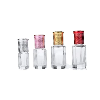 

MUB - 1PC 3ml 6ml 10ml 12ml Octagonal Glass Steel Ball Bottle Essential Oil Metal Bead Bottle Alloy Cover Bottle